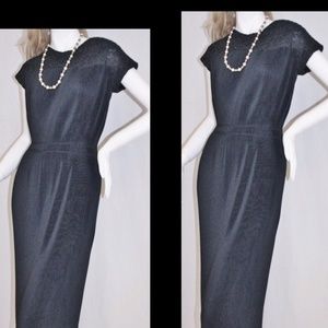 Vintage BLANES London Lace Top Pleated Dress